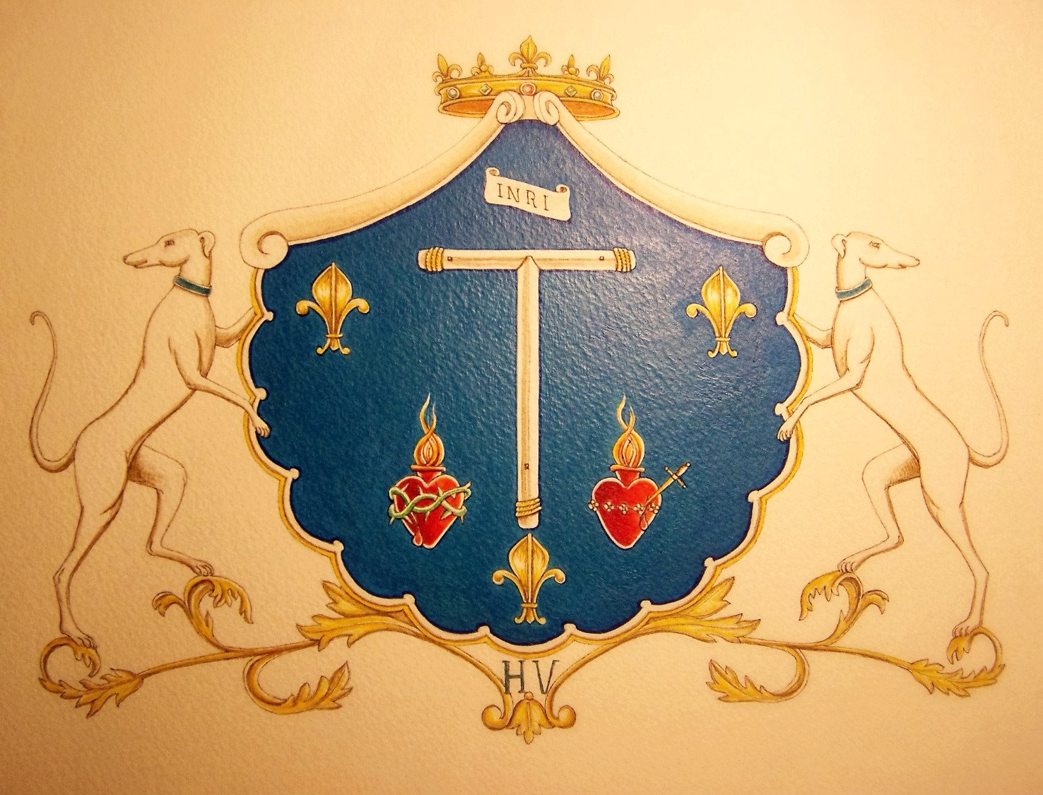 armoiries du grand monarque, Louis Chiren, armes du grand monarque, blason du grand monarque